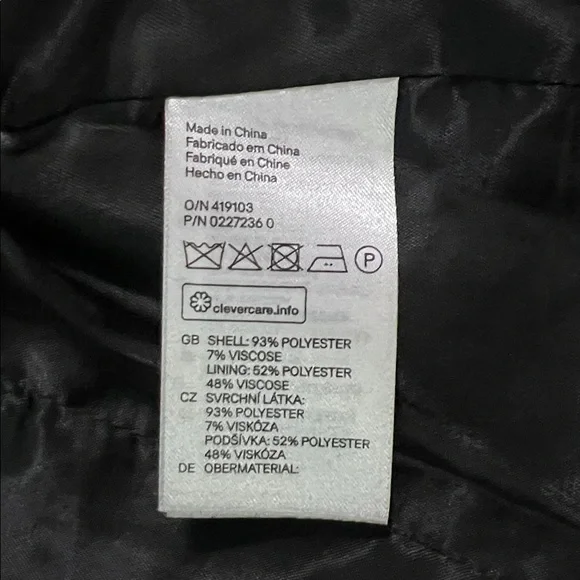 H & M Tweed Blazer Size 2 Black White Office Career Academia Work Capsule Formal - Picture 10 of 10